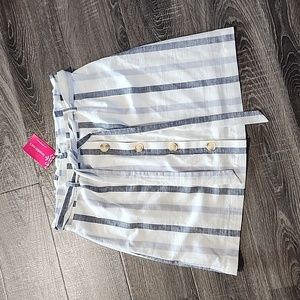 🦩 MINE striped, tie waist Skirt 🦩